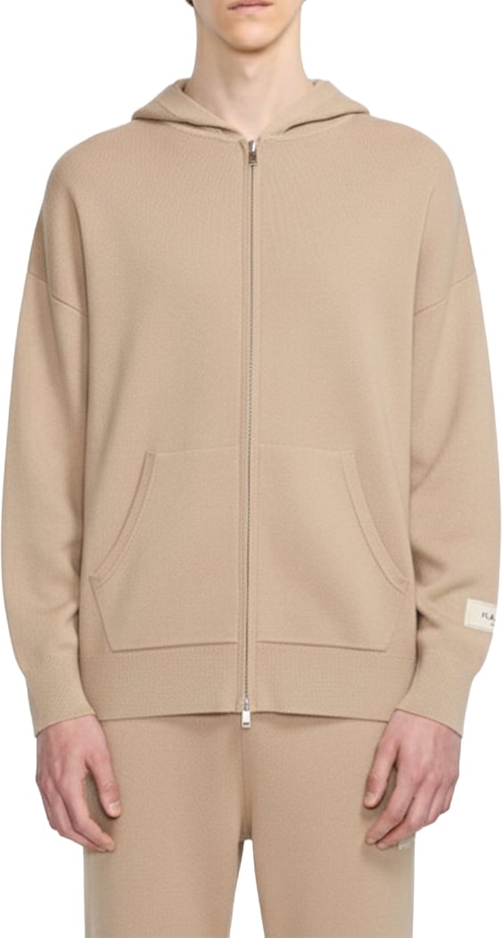 FLÂNEUR Atelier Knit Zip-Up | Beige Beige