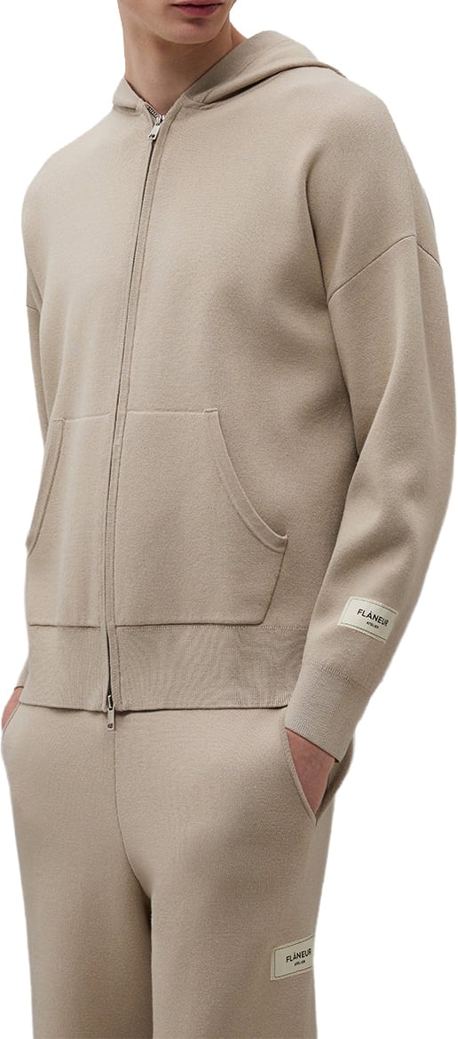 FLÂNEUR Atelier Knit Zip-Up | Beige Beige