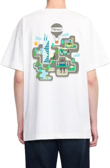 FLÂNEUR Festival Map T-Shirt | White Wit