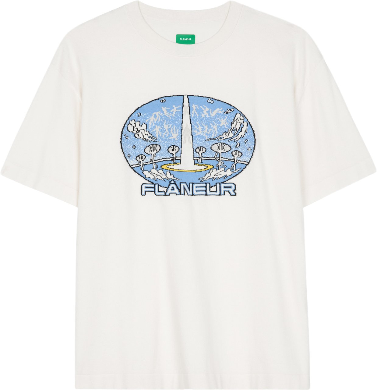 FLÂNEUR Knitted Euphoric T-Shirt | White Wit
