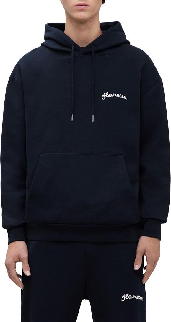 FLÂNEUR Signature Hoodie | Navy Blauw