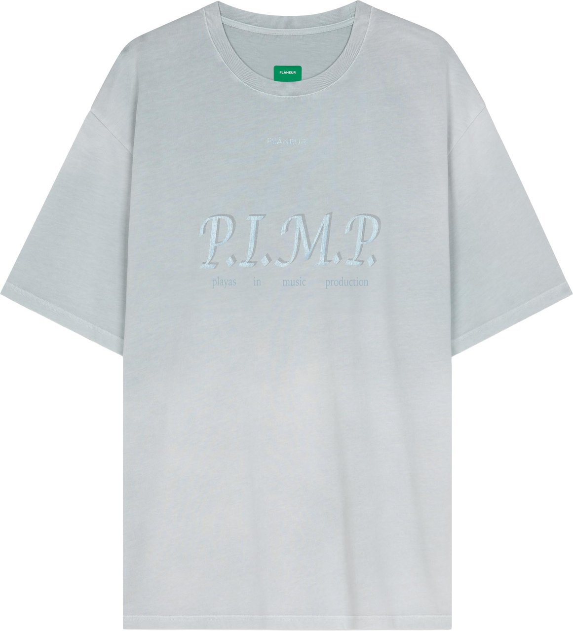 FLÂNEUR P.I.M.P. T-Shirt | Sprayed Glacier Grijs