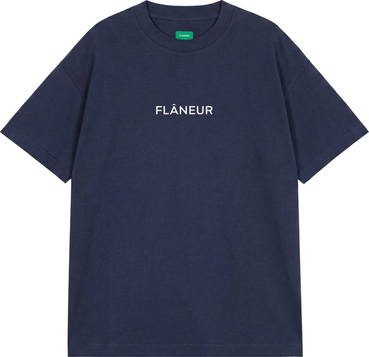 FLÂNEUR Box Logo T-Shirt | Blue Spellbound Blauw