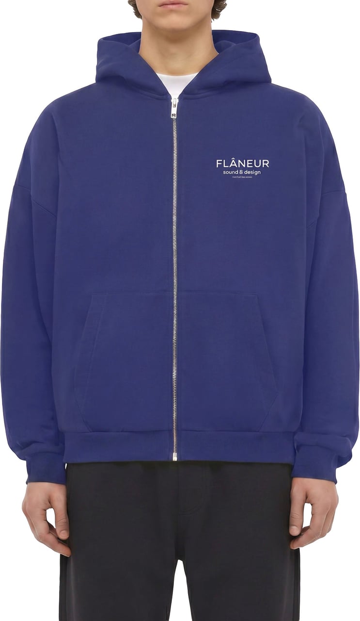 FLÂNEUR Sound & Design Studio Member Zip-Up | Blue Blauw
