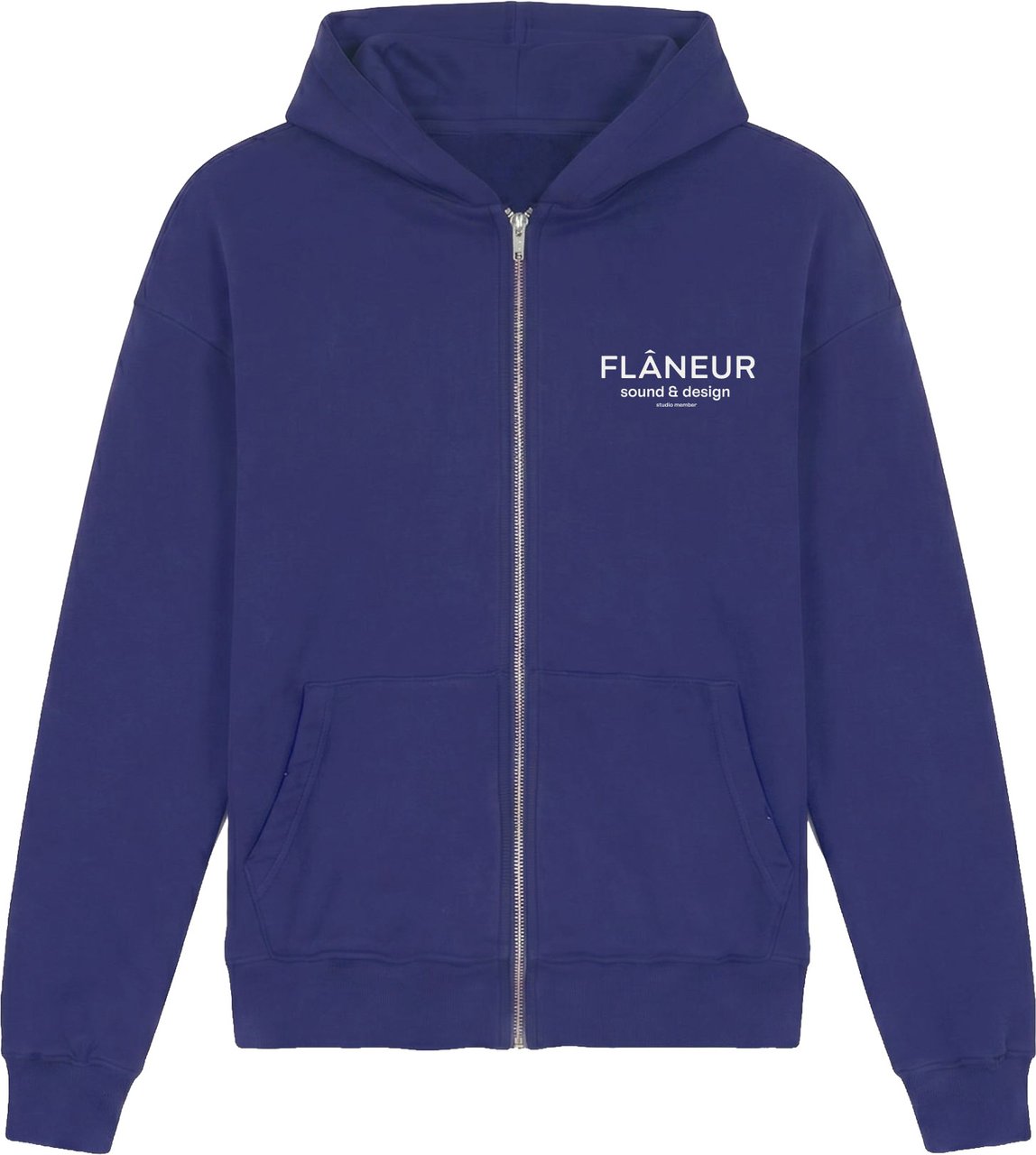 FLÂNEUR Sound & Design Studio Member Zip-Up | Blue Blauw