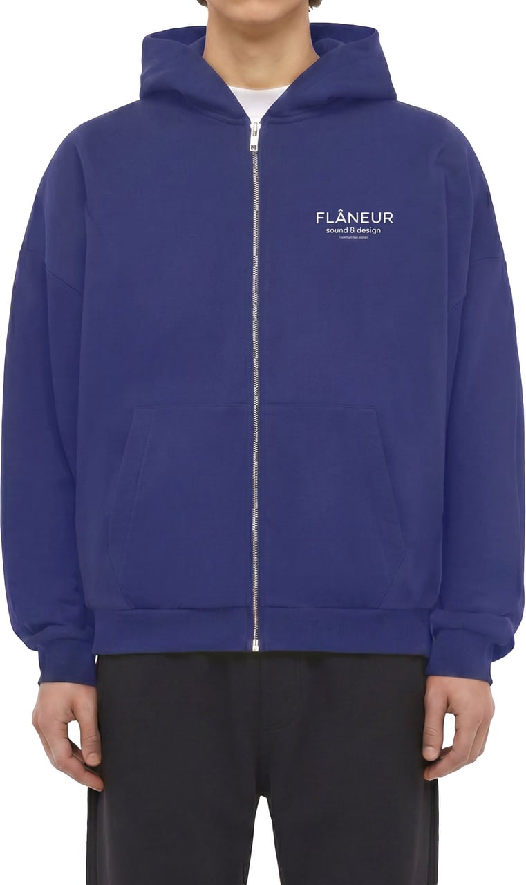 FLÂNEUR Sound & Design Studio Member Zip-Up | Blue Blauw
