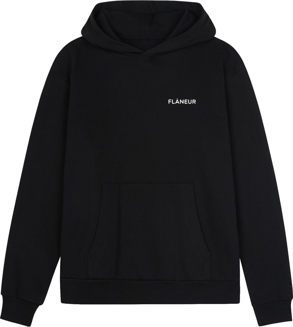 FLÂNEUR Logo Hoodie | Black Zwart