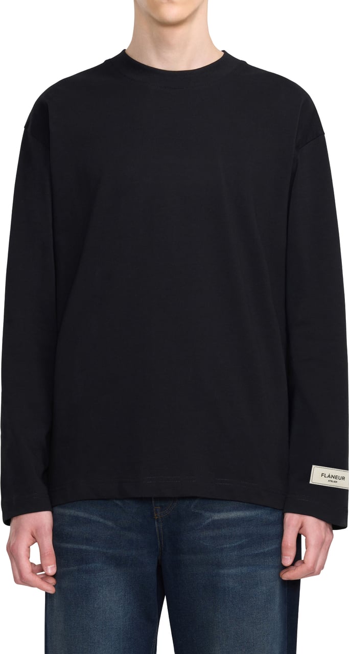 FLÂNEUR Atelier Long Sleeve | Black Zwart