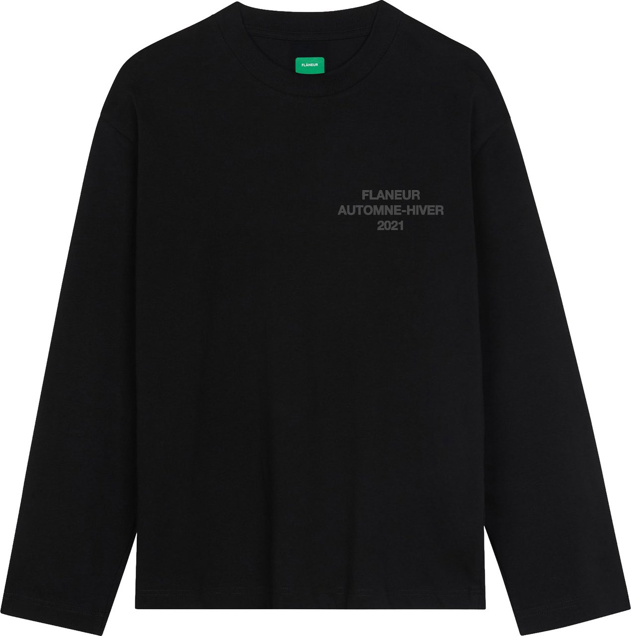 FLÂNEUR Eagle Long Sleeve | Black Zwart