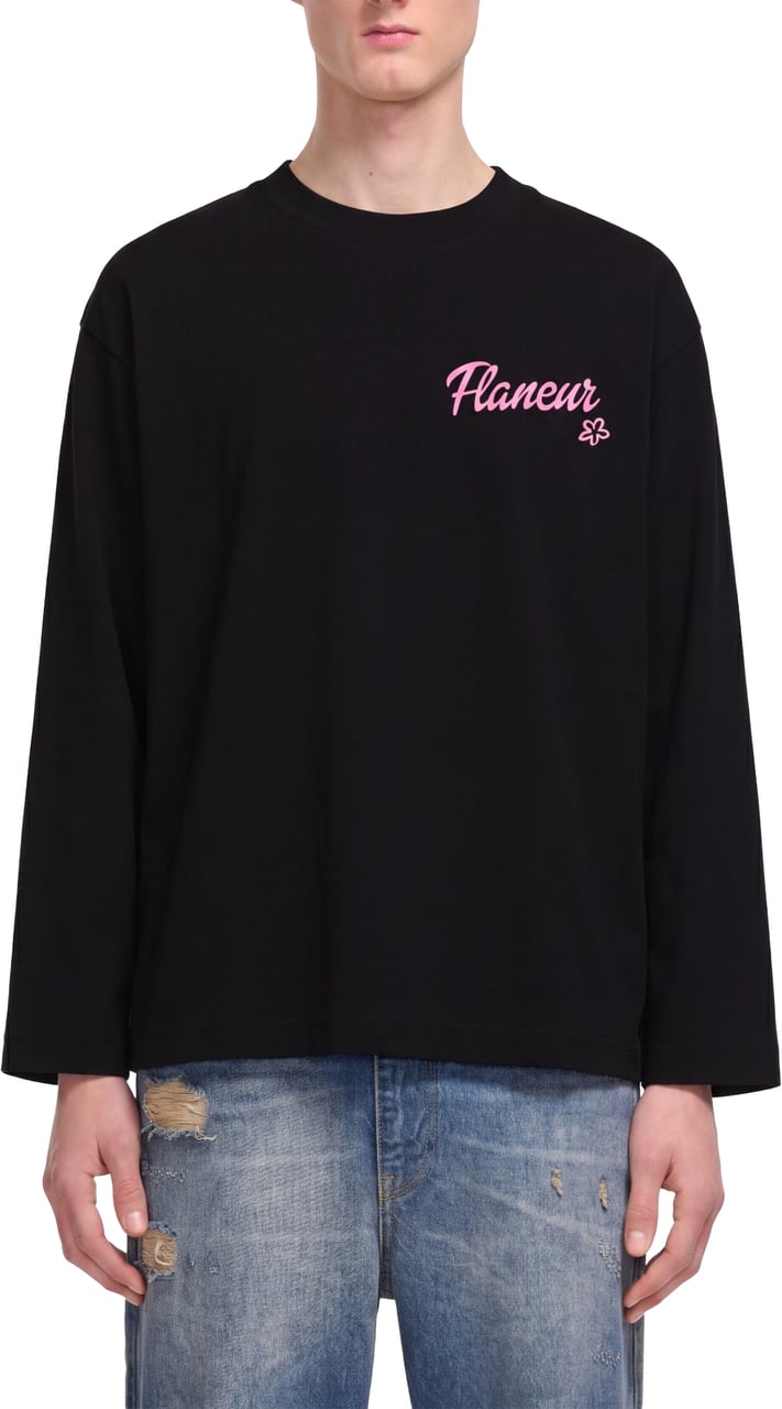 FLÂNEUR Dove Long Sleeve | Black Zwart