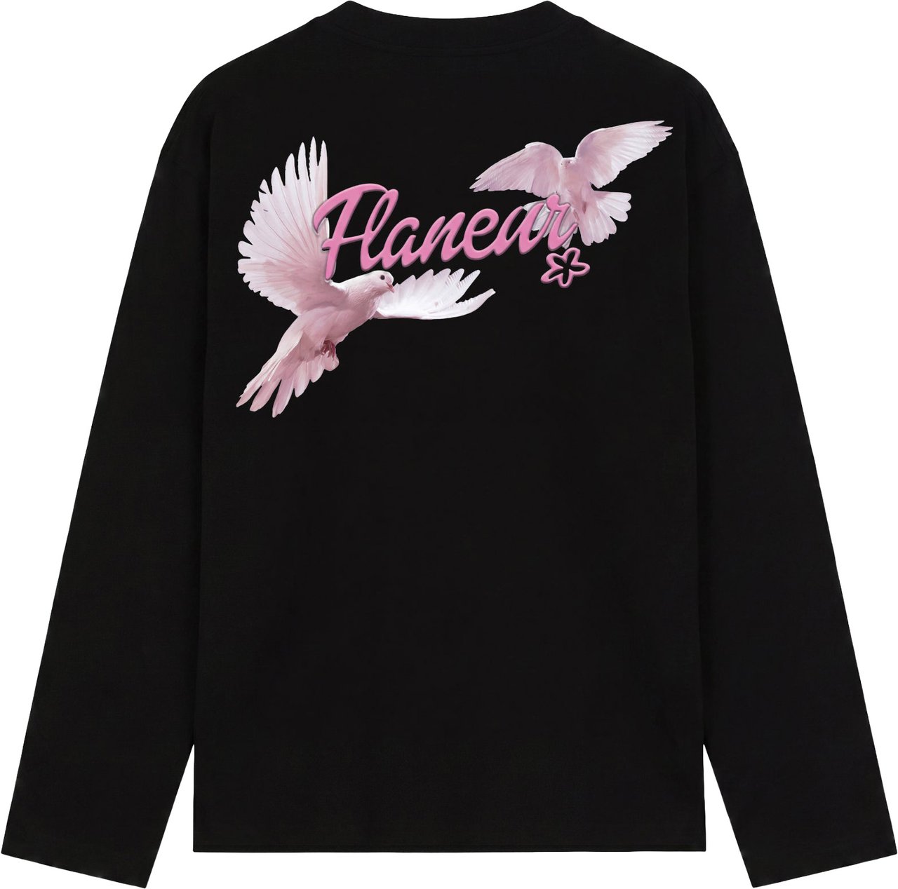 FLÂNEUR Dove Long Sleeve | Black Zwart