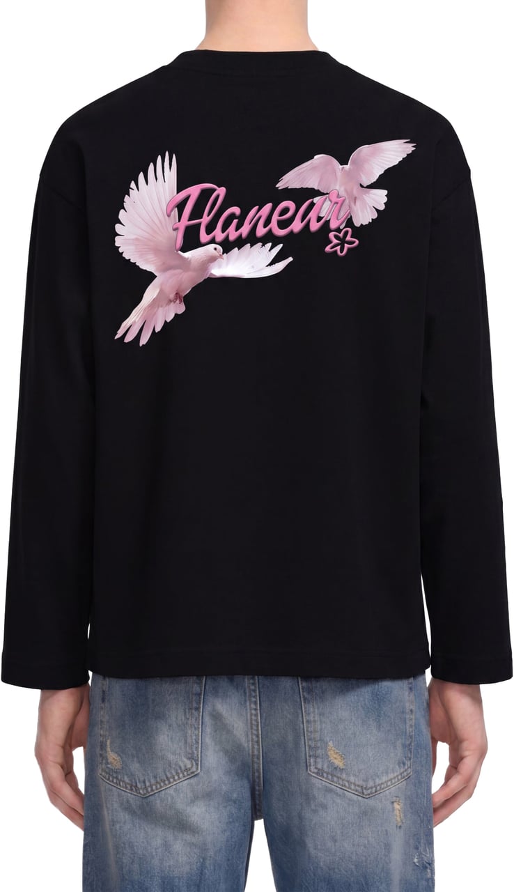 FLÂNEUR Dove Long Sleeve | Black Zwart