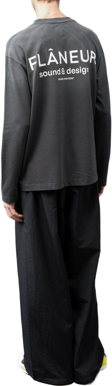 FLÂNEUR Sound & Design Studio Member Long Sleeve | Washed Black Zwart