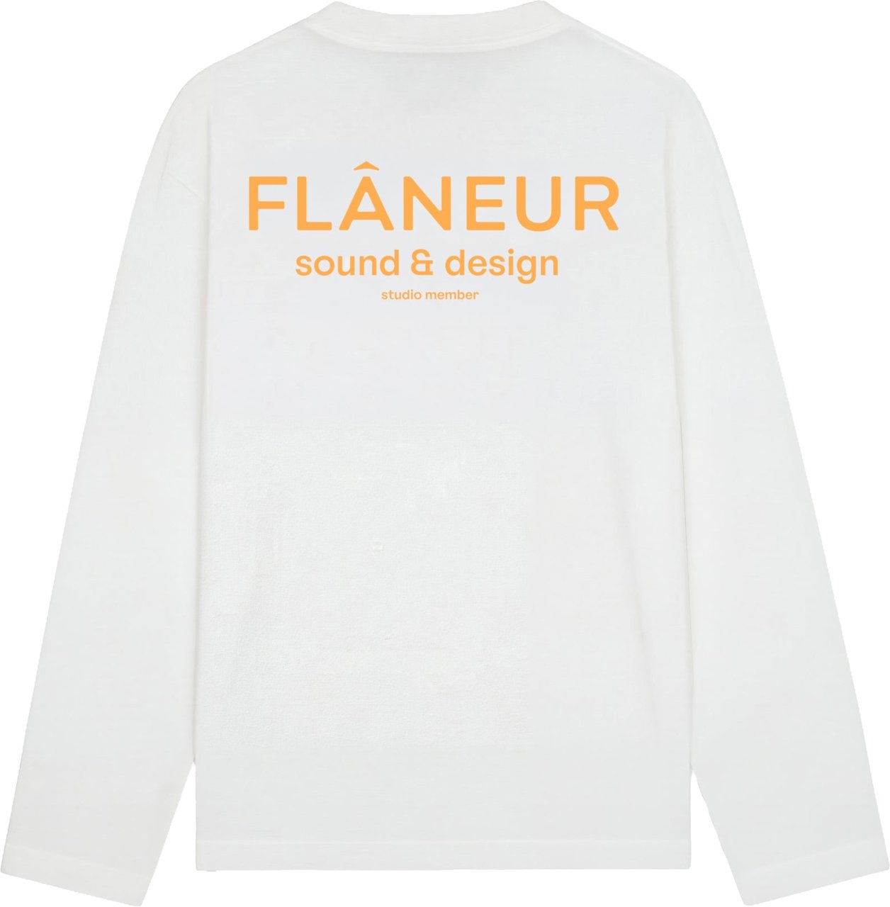 FLÂNEUR Sound & Design Long Sleeve | White/Orange Wit