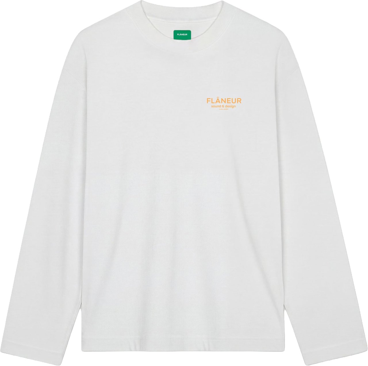 FLÂNEUR Sound & Design Long Sleeve | White/Orange Wit