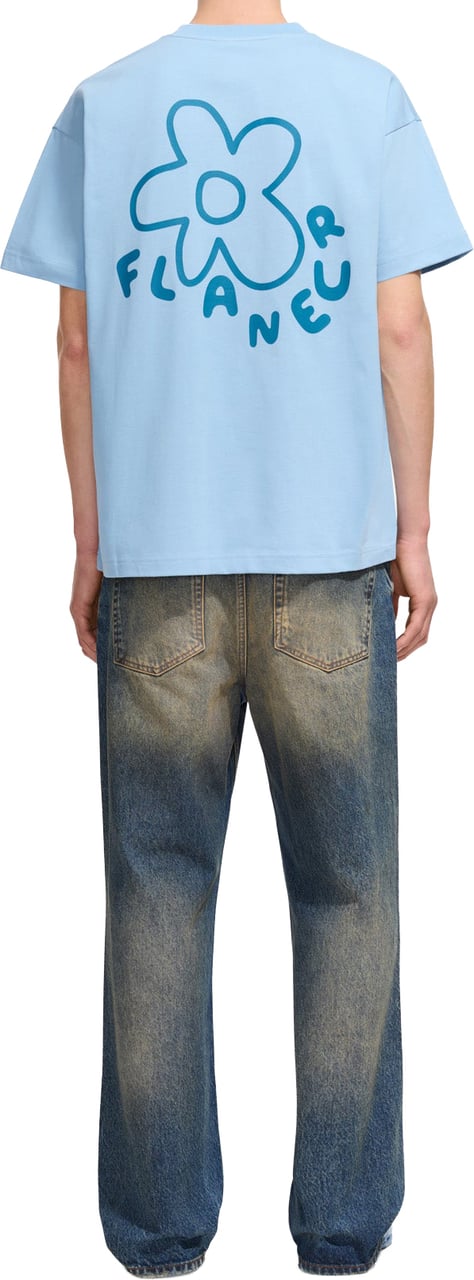 FLÂNEUR Blossom T-Shirt | Light Blue Blauw