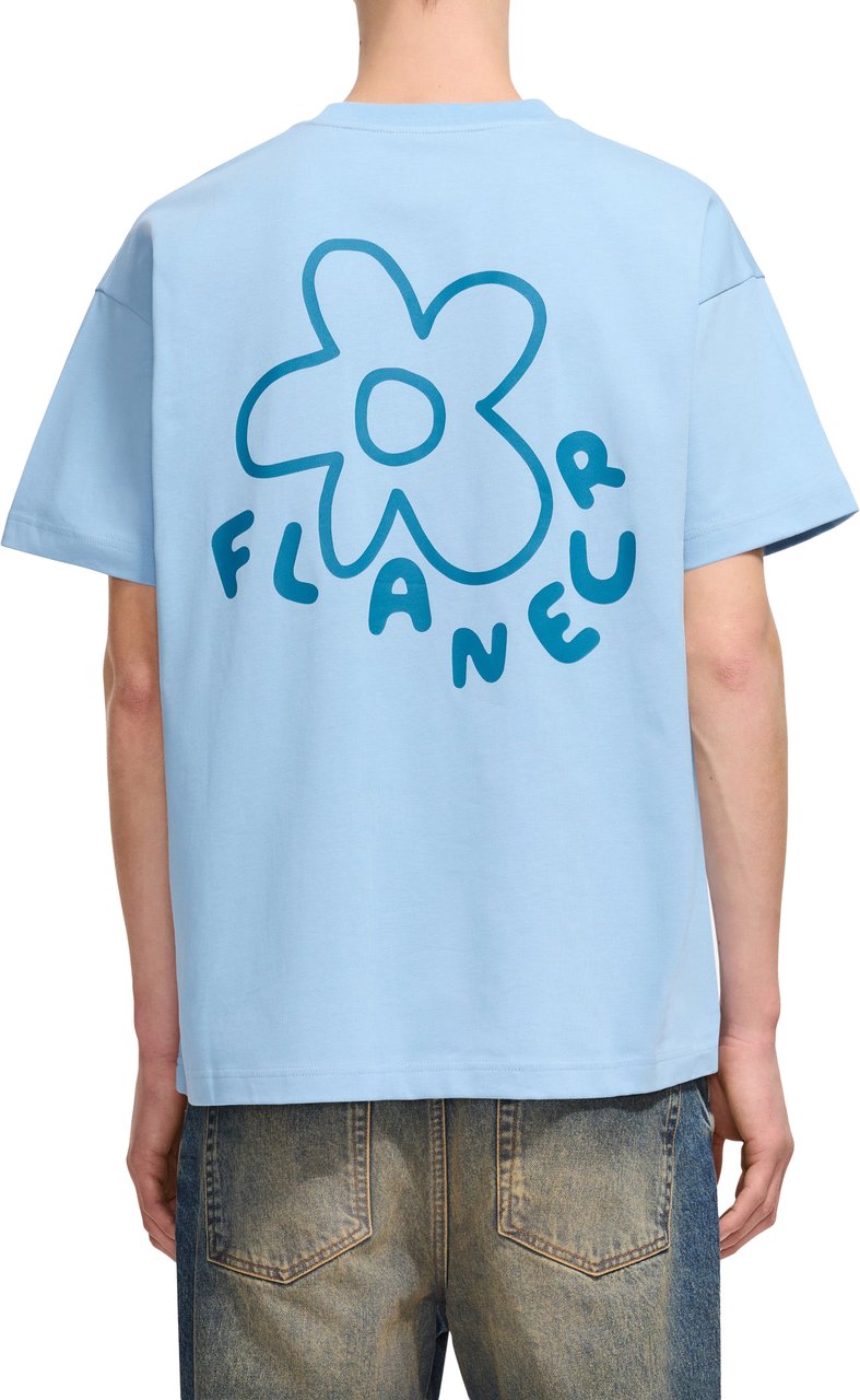 FLÂNEUR Blossom T-Shirt | Light Blue Blauw