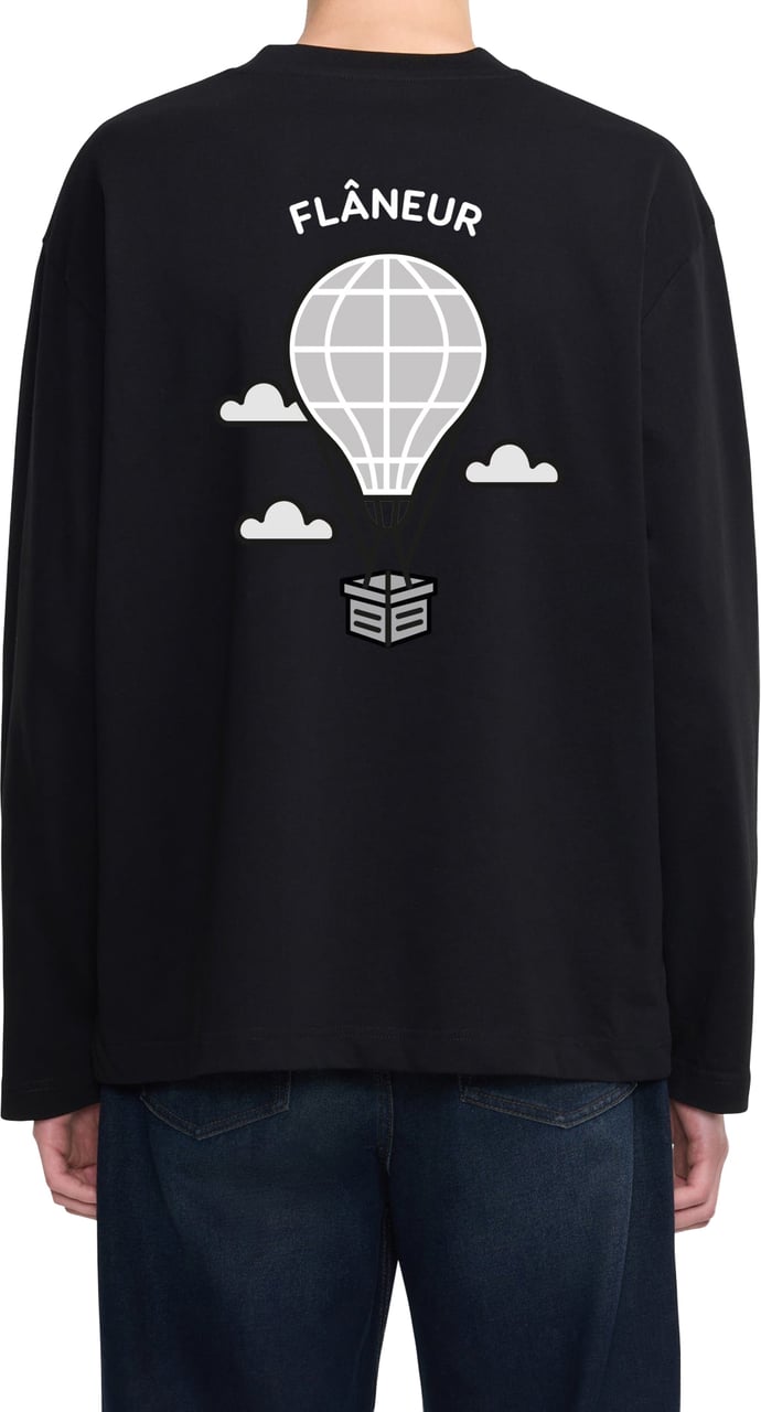 FLÂNEUR Balloon Long Sleeve | Black Zwart