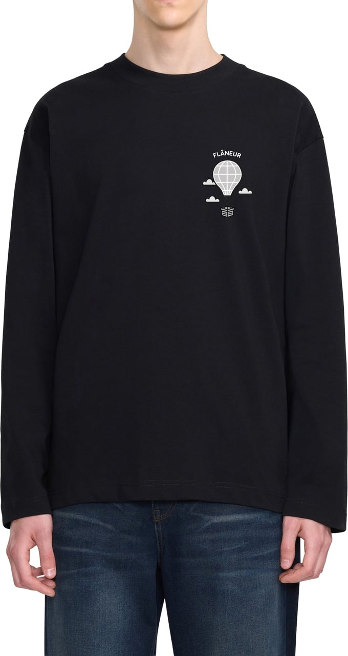 FLÂNEUR Balloon Long Sleeve | Black Zwart