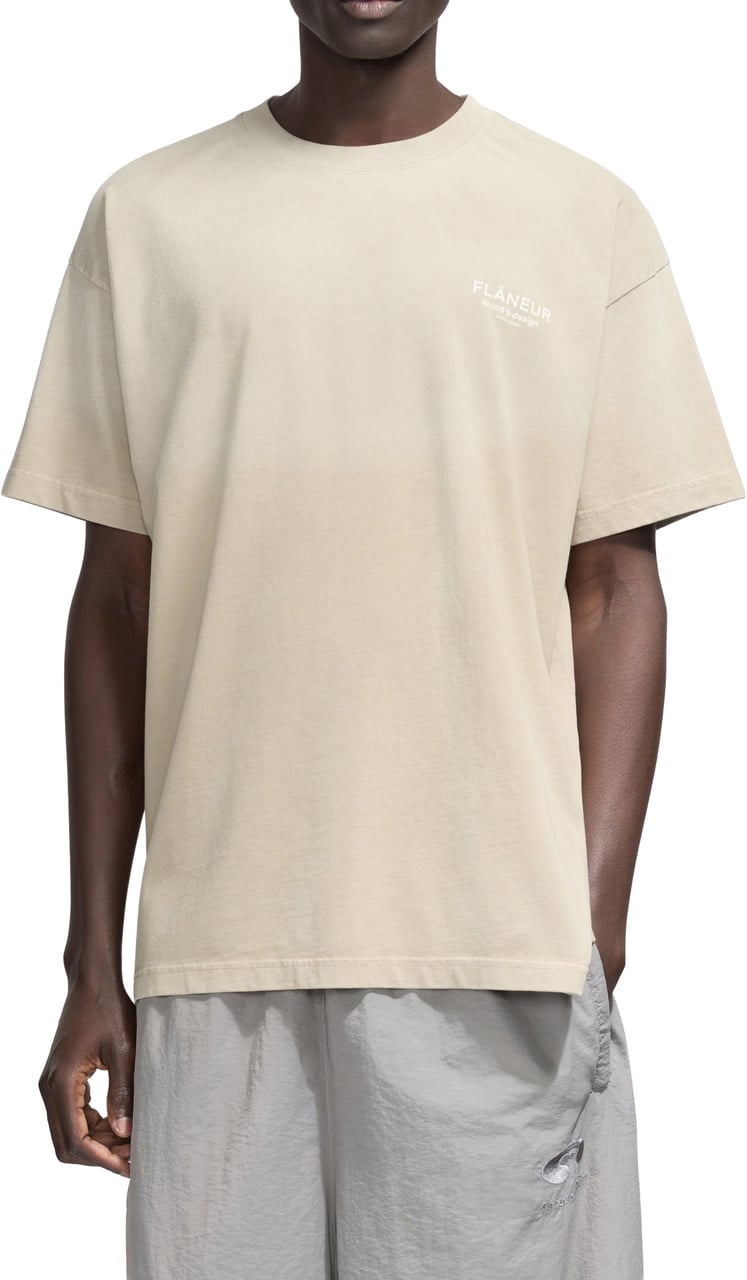 FLÂNEUR Sound & Design Studio Member T-Shirt | Washed Beige Beige