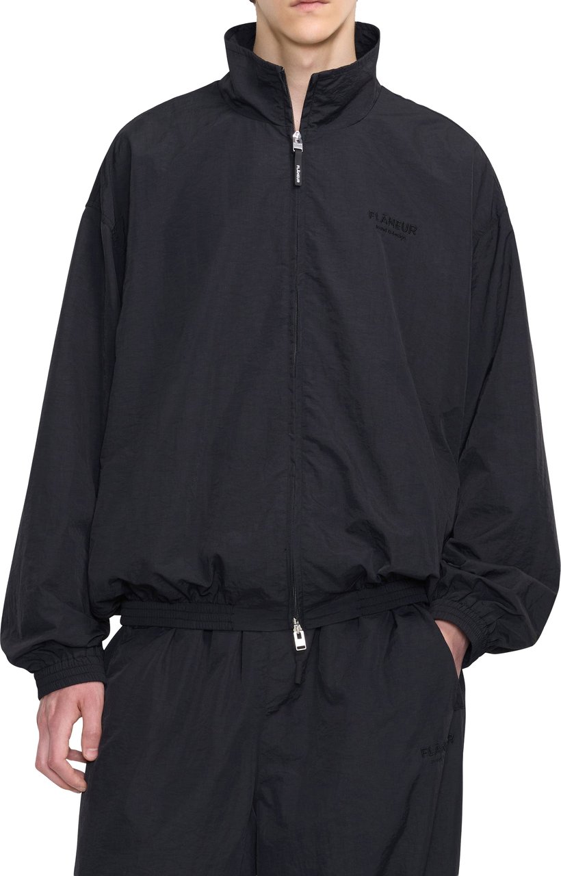 FLÂNEUR Sound & Design Track Jacket | Black Zwart
