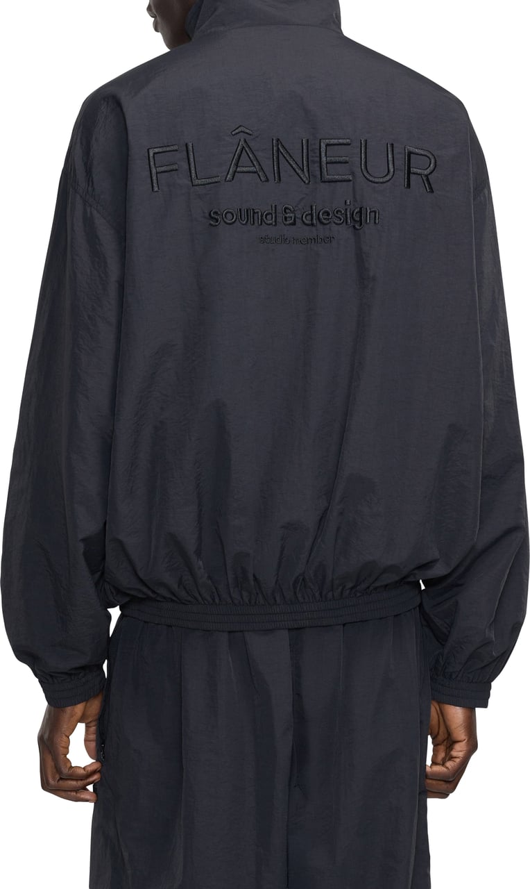 FLÂNEUR Sound & Design Track Jacket | Black Zwart