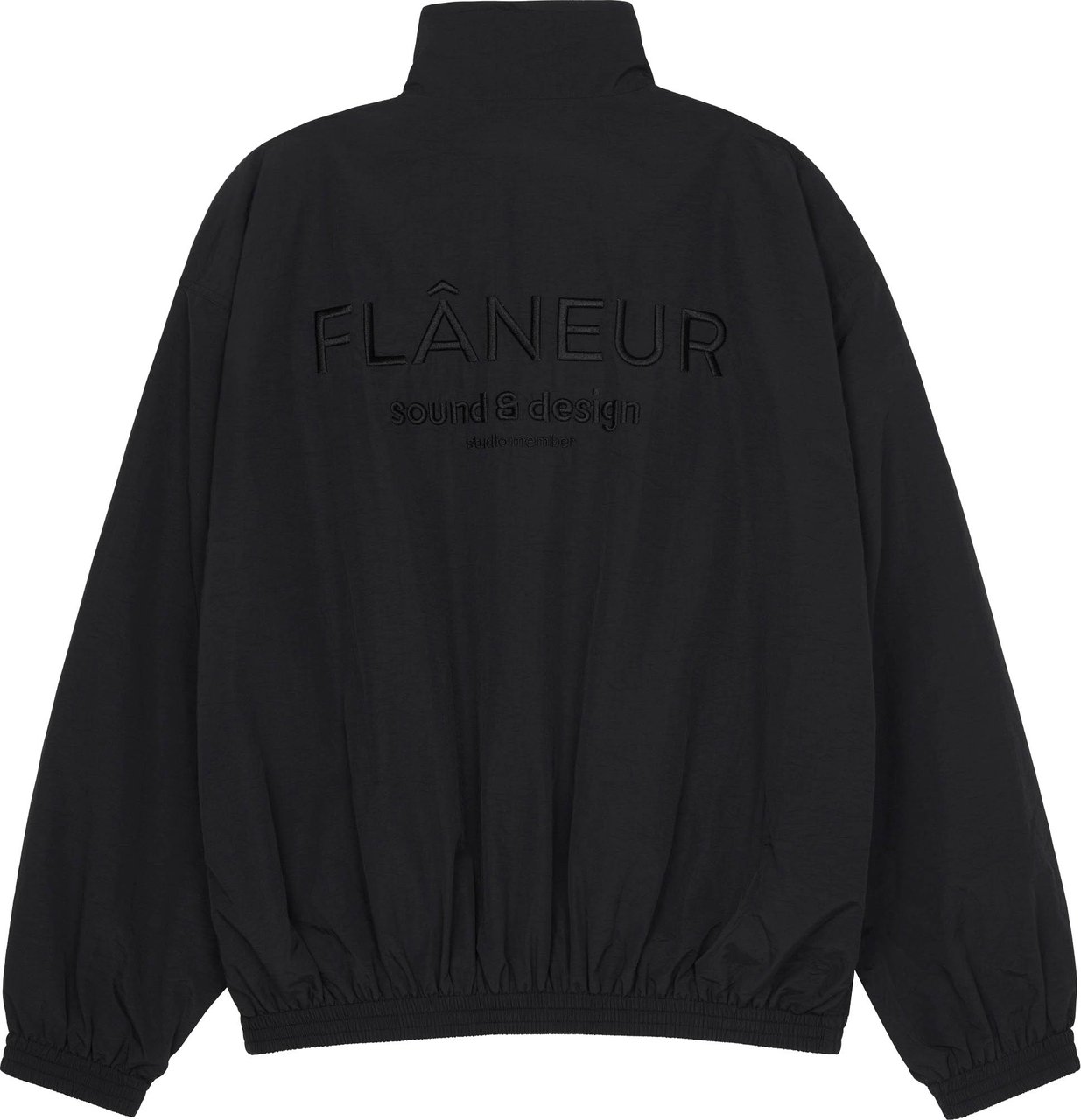 FLÂNEUR Sound & Design Track Jacket | Black Zwart
