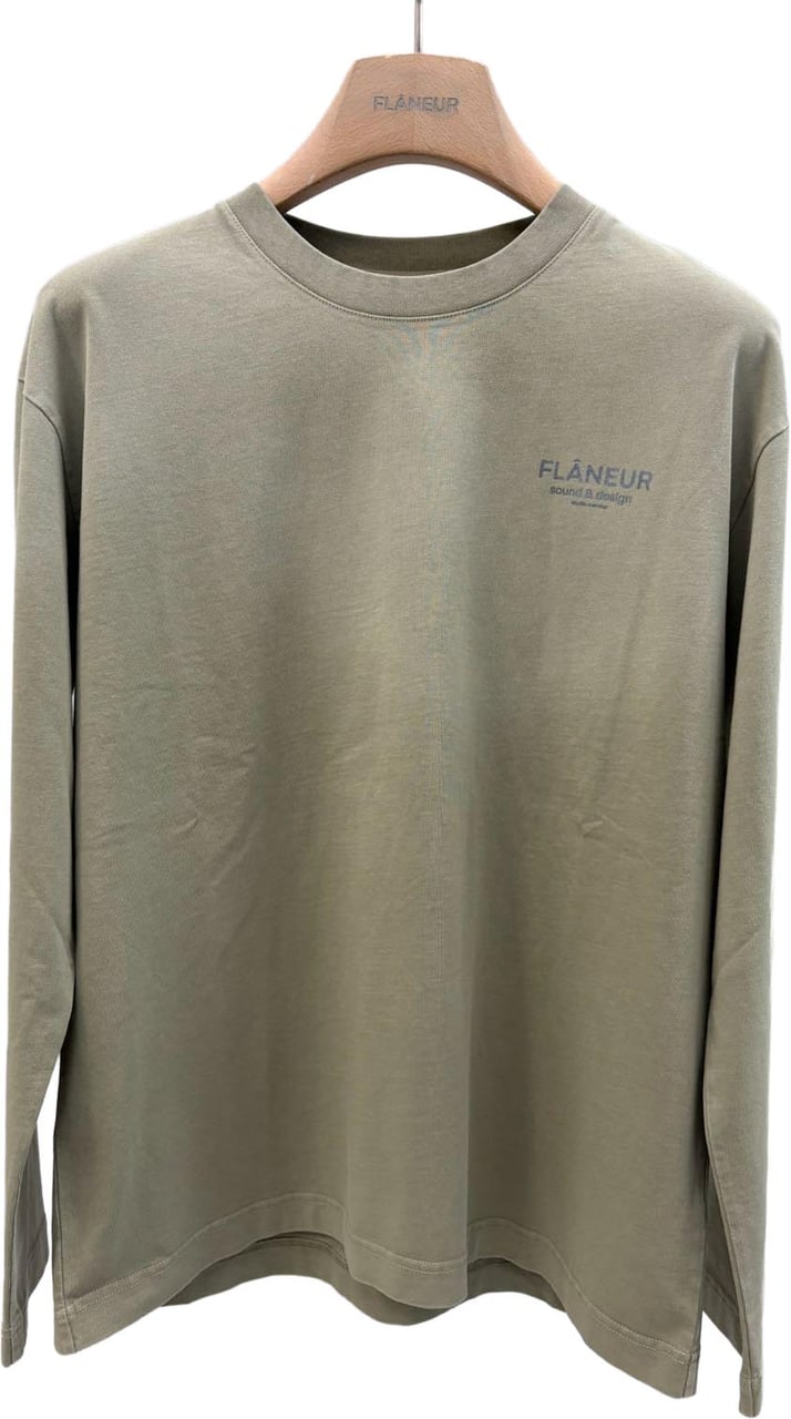 FLÂNEUR Sound & Design Studio Member Long Sleeve | Washed Green Groen