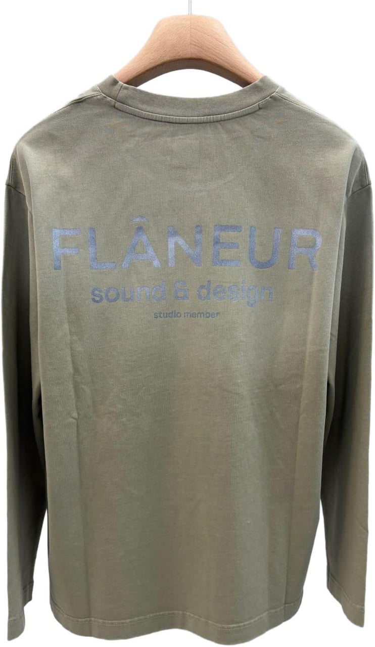 FLÂNEUR Sound & Design Studio Member Long Sleeve | Washed Green Groen