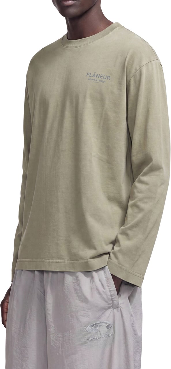 FLÂNEUR Sound & Design Studio Member Long Sleeve | Washed Green Groen