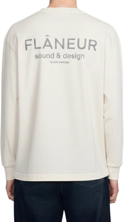 FLÂNEUR Sound & Design Studio Member Long Sleeve | White Wit