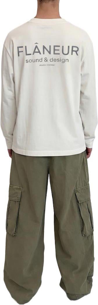 FLÂNEUR Sound & Design Studio Member Long Sleeve | White Wit