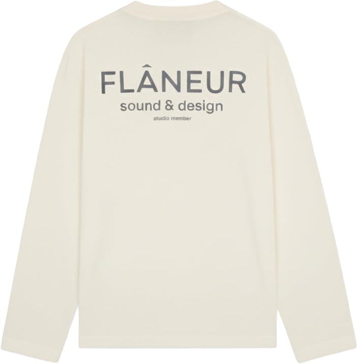 FLÂNEUR Sound & Design Studio Member Long Sleeve | White Wit