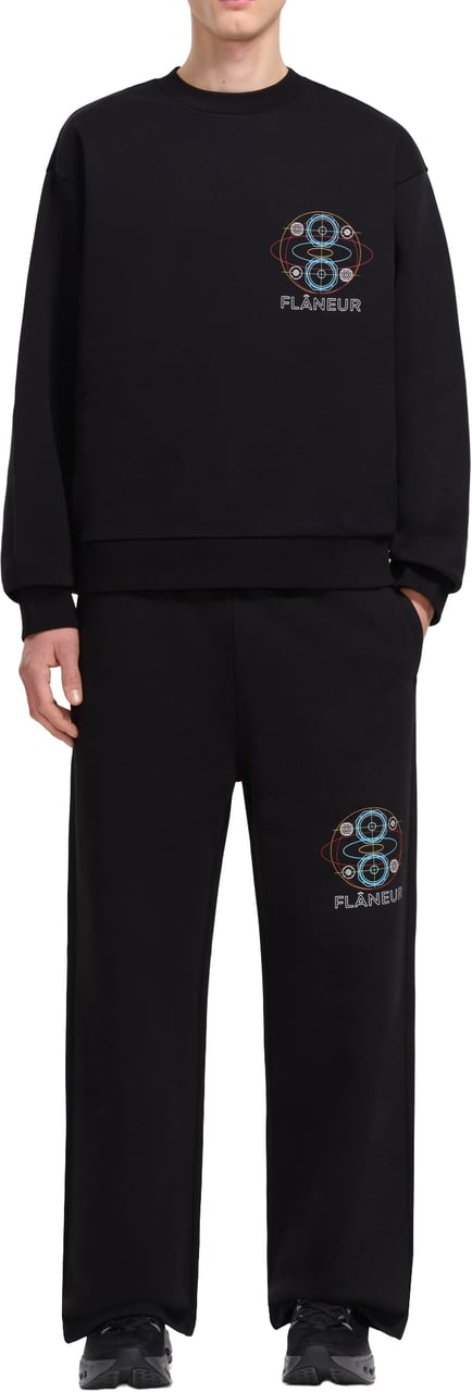 FLÂNEUR Speaker Sweater | Black/Multicolor Zwart