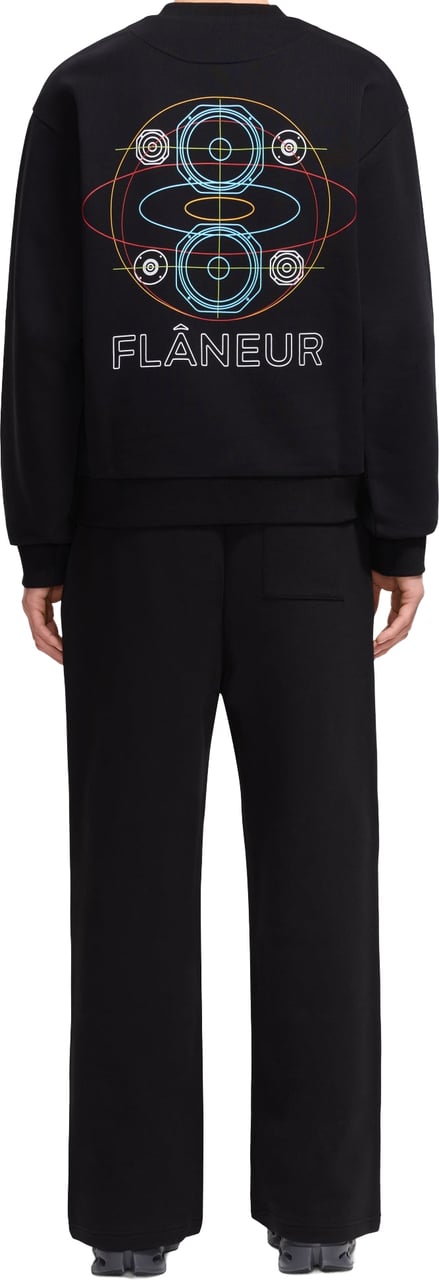 FLÂNEUR Speaker Sweater | Black/Multicolor Zwart