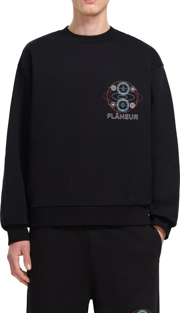 FLÂNEUR Speaker Sweater | Black/Multicolor Zwart