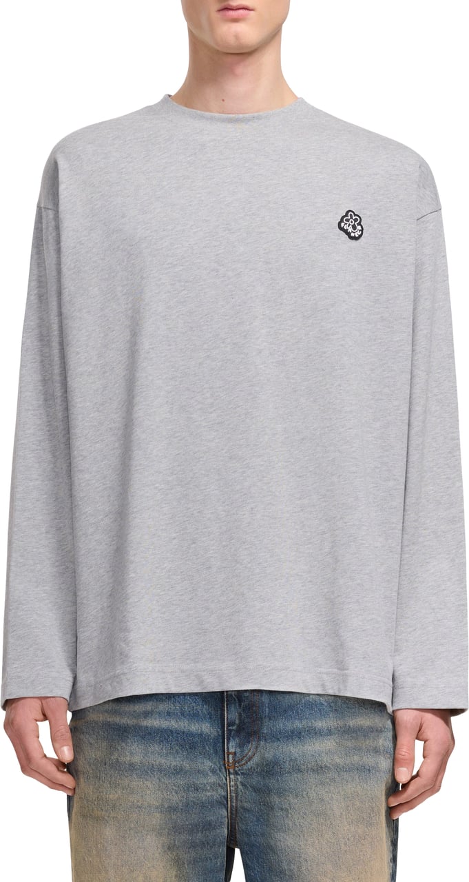 FLÂNEUR Rubber blossom longsleeve | Heather Grey Grijs