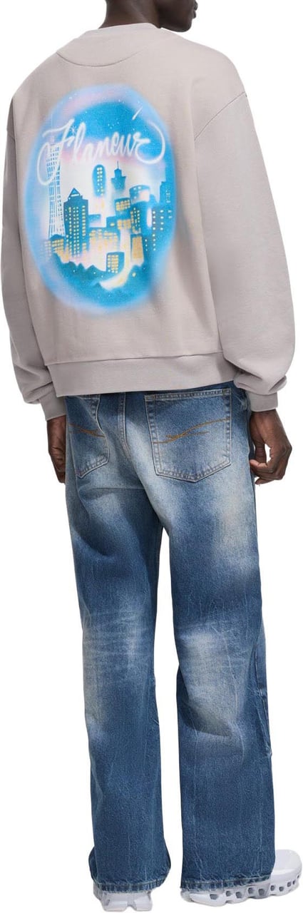 FLÂNEUR City Airbrush Sweater | Light Grey Grijs