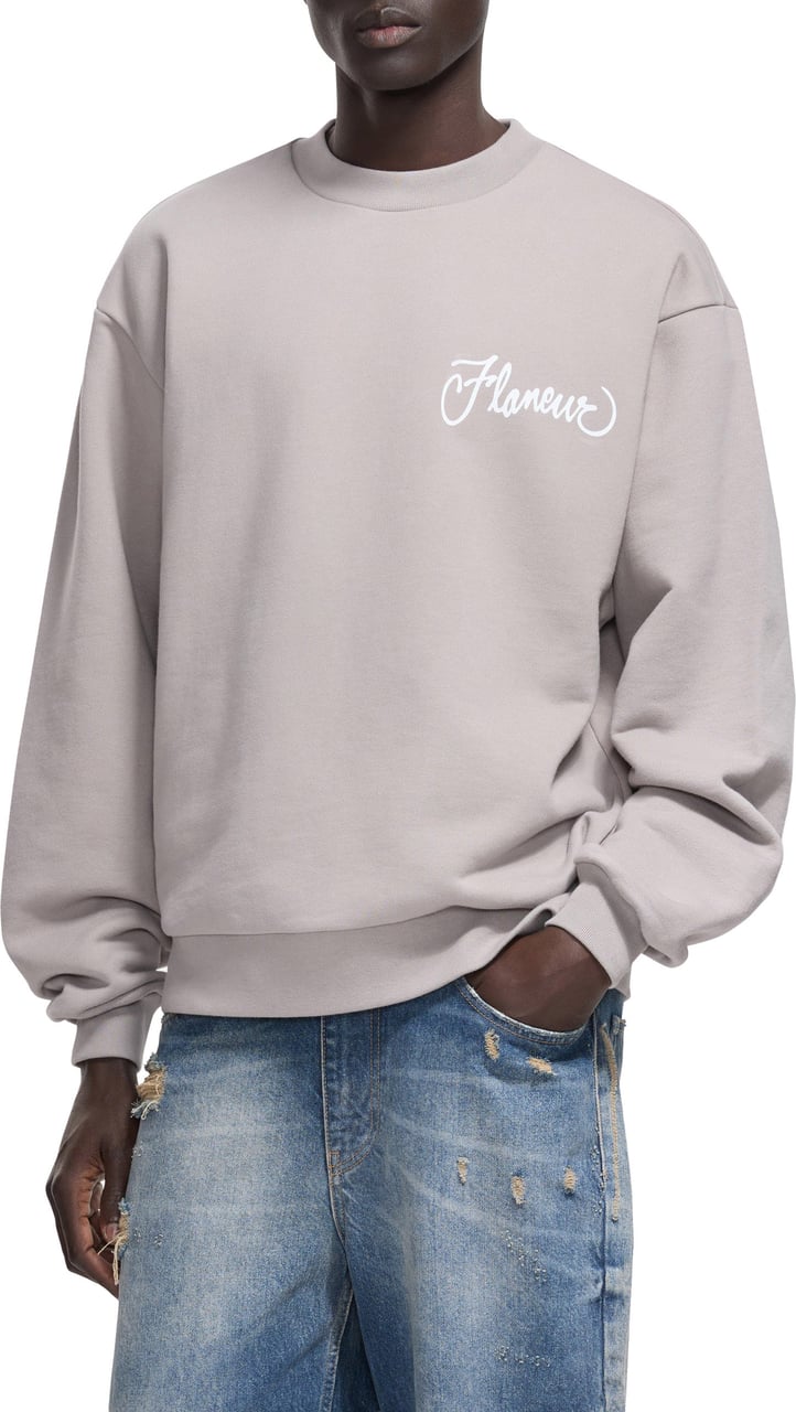 FLÂNEUR City Airbrush Sweater | Light Grey Grijs