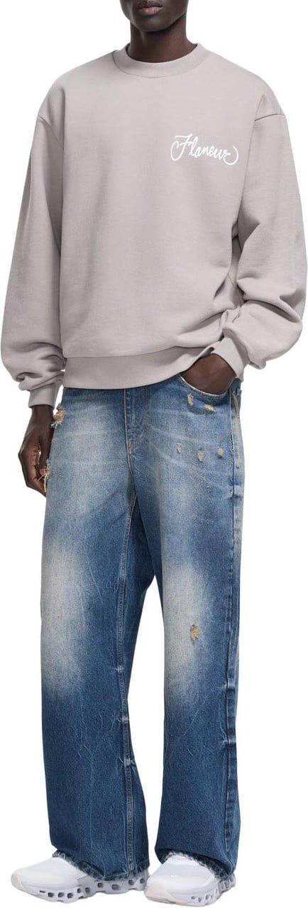 FLÂNEUR City Airbrush Sweater | Light Grey Grijs