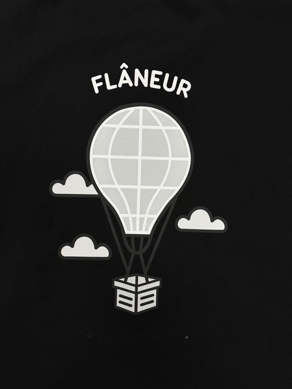 FLÂNEUR Balloon T-Shirt | Black Zwart