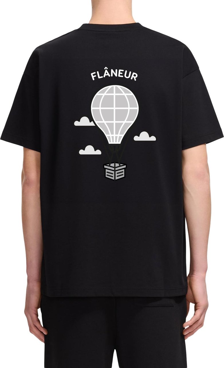 FLÂNEUR Balloon T-Shirt | Black Zwart