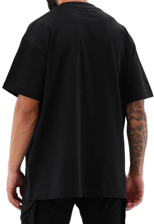FLÂNEUR Flaneur Printed Logo Tee Black Zwart