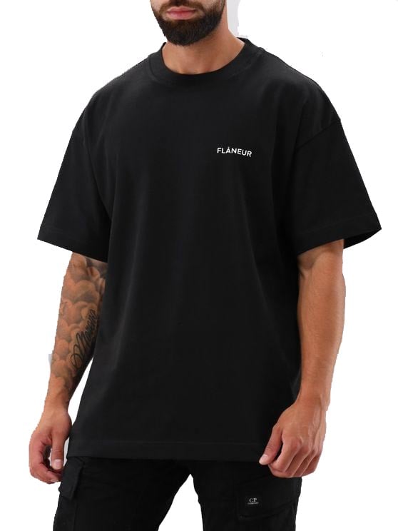FLÂNEUR Flâneur T-Shirt Zwart Essential Zwart