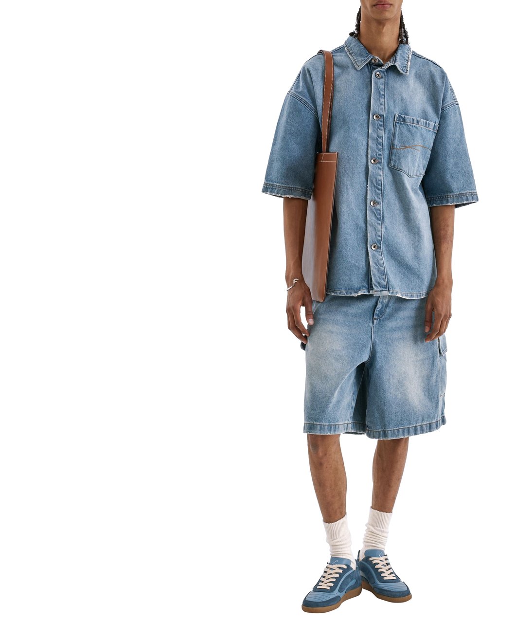 FLÂNEUR Denim Shirt | Light Blue Blauw