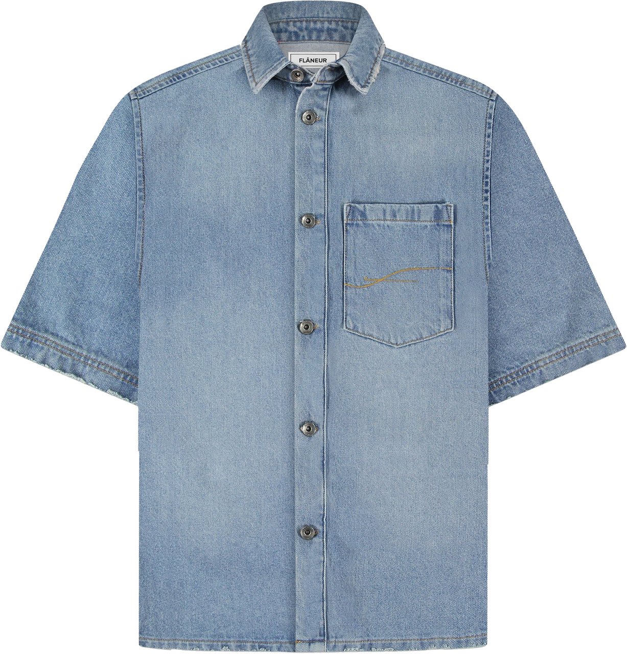 FLÂNEUR Denim Shirt | Light Blue Blauw