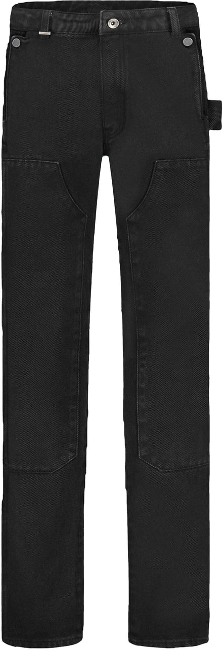 FLÂNEUR Carpenter Straight Jeans | Black Denim Zwart