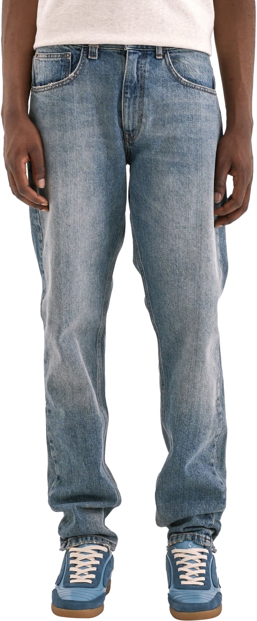 FLÂNEUR Slim Jeans | Vintage Blue Denim Blauw