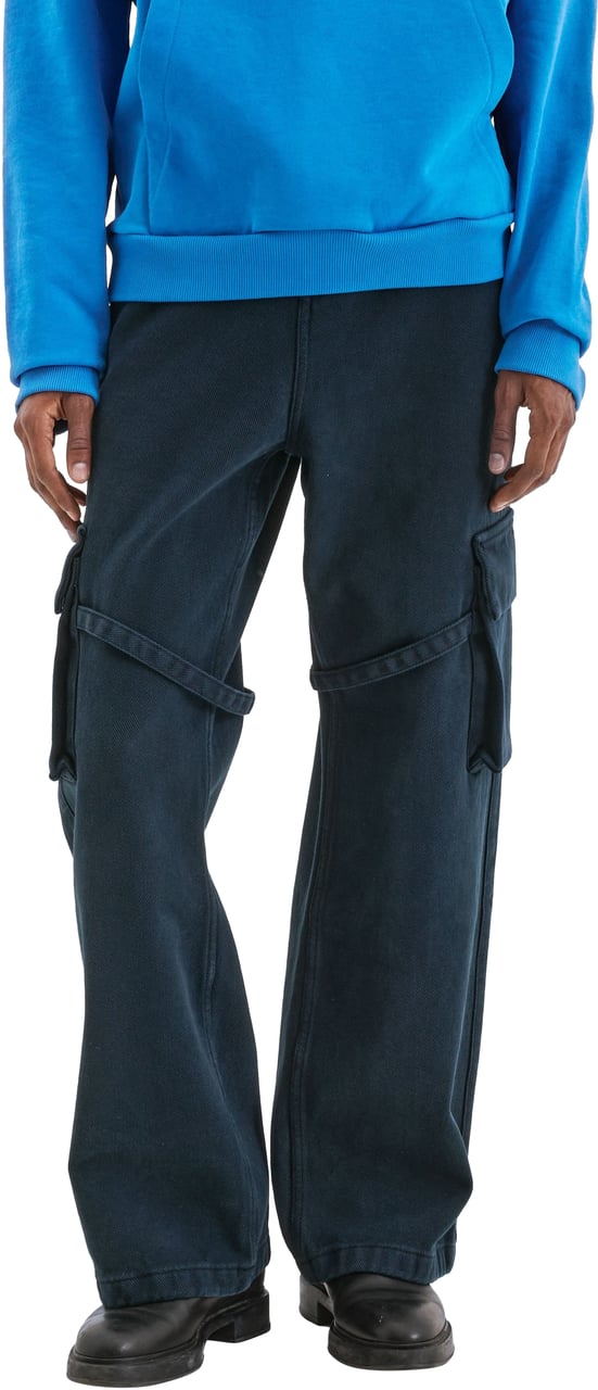 FLÂNEUR Phone Pocket Cargo Pants | Night Blue Blauw