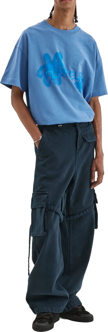 FLÂNEUR Phone Pocket Cargo Pants | Night Blue Blauw